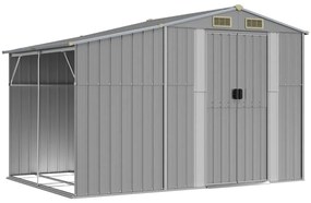Záhradná kôlňa sivá 277x192,5x179 cm pozinkovaná oceľ