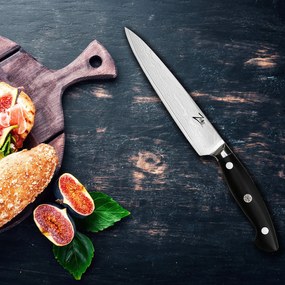 Zelite Infinity by Klarstein Executive-Plus, 6" univerzálny nôž, 61 HRC, damašková oceľ