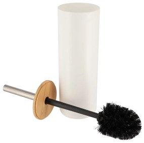 WC kefa Besson, biela/s drevenými a chrómovými prvkami