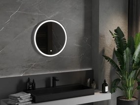 Mexen Gobi osvetlené kúpeľňové zrkadlo okrúhle, 60 cm, LED 6000K, proti zahmlievaniu - 9801-060-060-611-00