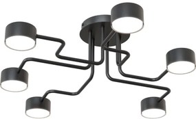 Luster na tyči KURAGE 6xGX53/12W/230V čierna