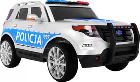 Ramiz Detské policajné SUV na batérie na diaľkové ovládanie + sirény + svetlá + megafón