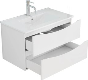 Závesná skrinka pod umývadlo Houseland Nirela 80 cm biela