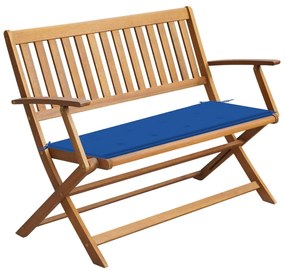 vidaXL Záhradná lavička s podložkou 120 cm akáciový masív