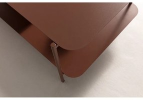 Terakotový kovový konferenčný stolík 58x90 cm Beatrix – MOME