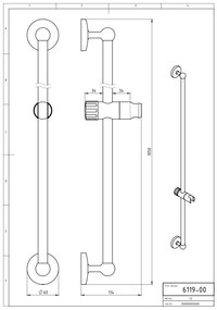 Novaservis - Posuvný držiak sprchy 100 cm Metalia 1 chróm, 6119,0