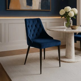 PROXIMA.store - Čalúnená jedálenská stolička CORK FARBA: modrá