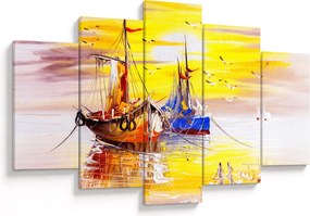 Obraz - Maľba loďou (150x105 cm)