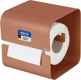 Hnedý oceľový držiak na toaletný papier bez vŕtania Turbo-loc Lizan – Wenko