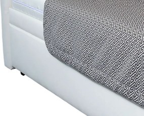 Posteľ Dezra 180x200 cm, biela ekokoža