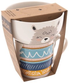 Porcelánová súprava hrnčeka a misky 2 ks 350 ml – Orion