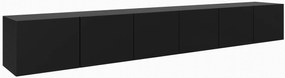 LIO závesný TV stolík 300 cm - čierny mat