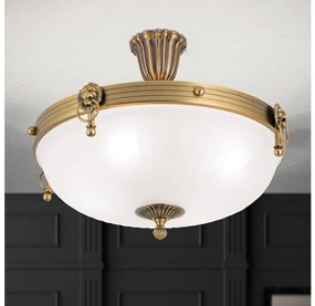 Orion DL 7-523/43 - Prisadený luster ROCCA 4xE27/60W/230V pr. 43 cm bronz/biela