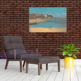 Obraz - Odilon Redon, Village by the Sea in Brittany, reprodukcia (90x60 cm)