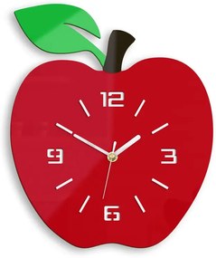 Nástenné hodiny Apple červené