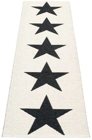 Čierno-biely vnútorný a vonkajší behúň 70x250 cm Viggo Black – Pappelina