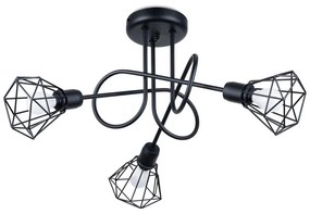 Sollux SL.1109 - Luster na tyči ARTEMIS 3xE14/40W/230V čierna