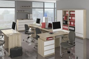 Komoda Kuwait 3D 3D (dub sonoma + biela). Vlastná spoľahlivá doprava až k Vám domov. 1117147