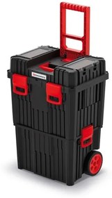 Kufr na nářadí HARDY 45 x 36 x 64 cm černo-červený