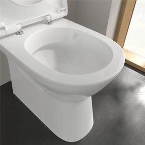 VILLEROY &amp; BOCH ViCare WC misa kombi (zvýšená) s hlbokým splachovaním bez vnútorného okraja, zadný odpad, 360 x 710 mm, biela alpská, s povrchom CeramicPlus, 4620R0R1