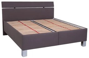 Čalúnená posteľ ALIS 180x200 cm s úložným priestorom, bez matraca, hnedá