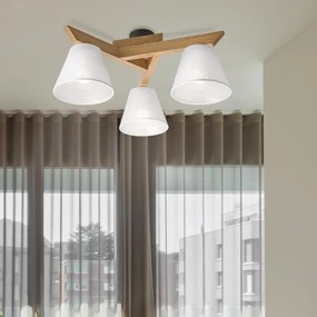 Brilagi - LED  Prisadený luster ANTHONY 3xE14/40W/230V dub/biela