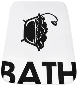 Erga príslušenstvo, kúpeľňová predložka 60x40 cm, biela-čierna, ERG-YKA-CH.BATH-WHT
