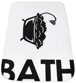 Erga príslušenstvo, kúpeľňová predložka 60x40 cm, biela-čierna, ERG-YKA-CH.BATH-WHT
