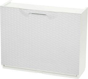 ARTPLAST Rattan U50-FRW Plastový stojan na topánky, šírka 51 cm, biely