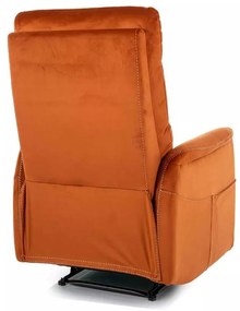 Masážne kreslo Vinci Velvet, oranžová