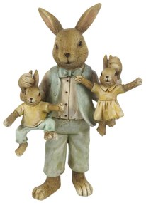 Veľkonočné dekorácie králičieho otecka s zajačikov - 11 * 7 * 19 cm