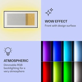 Klarstein Mojave 1000 smart, infračervený ohrievač 2 v 1, konvektor, 120 x 60 cm, 1000 W, RGB osvetlenie