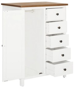 vidaXL Šatník 76x52x105 cm masívne dubové drevo