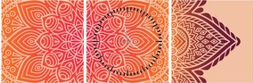 Obraz - Mandala umenia (s hodinami) (90x30 cm)