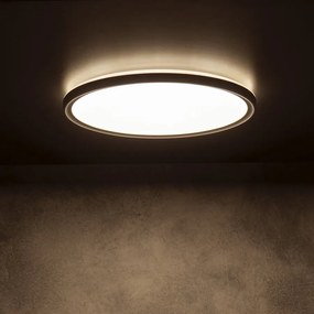 KANLUX KANLUX, AZPO stropné LED svietidlo, priemer 290mm, 18,5W, 3000/4000/6000K, IP54, čierna matná, 31515