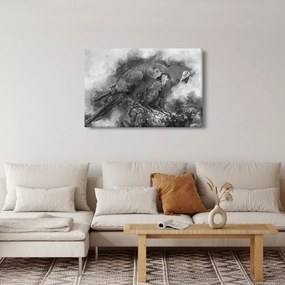 Obraz - Akvareloví papagáje (90x60 cm)
