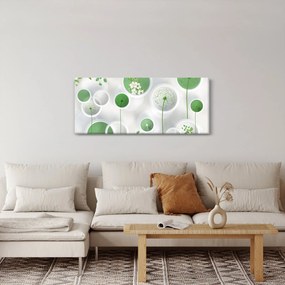 Obraz - Kvety v kruhoch (120x50 cm)