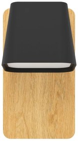 Eglo 390009 - Nástenné svietidlo RUSCIO 1xE27/40W/230V čierna/hnedá