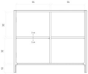 Skrinka z dubového dreva v prírodnej farbe 95x80 cm Twig – The Beds