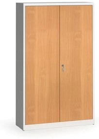 Alfa 3 Zvárané skrine s lamino dverami, 1950 x 1200 x 400 mm, RAL7035/breza