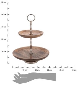 Servírovací stojan Hila 40 cm hnedý