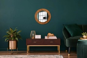 Okrúhle ozdobné zrkadlo Dubové drevo fi 50 cm