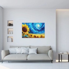 Obraz - Maľba slnečníc (90x60 cm)