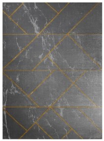 Dywany Łuszczów Kusový koberec Emerald geometric 1012 grey and gold - 240x330 cm