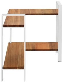 WENKO 53025100 - Polica LOUISA 30x33 cm biela/hnedá