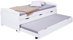 Inter Link Funkčná posteľ s 3 zásuvkami (Ulli – biela)  (100161881)