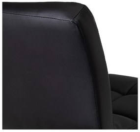 Čierne barové stoličky s nastaviteľnou výškou z imitácie kože v súprave 2 ks (výška sedadla 93 cm) – Casa Selección