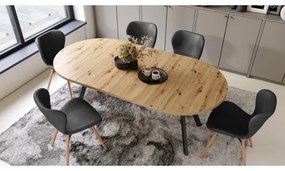 Rozkladací jedálenský stôl ARTUR dub artisan/čierna