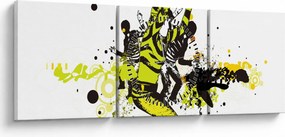Obraz - Street dance (s hodinami) (90x30 cm)