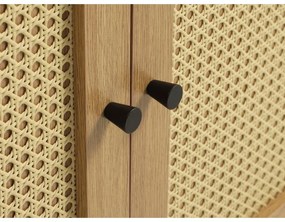 Nízka komoda v dekore duba v prírodnej farbe 140x80 cm Pensacola – Unique Furniture